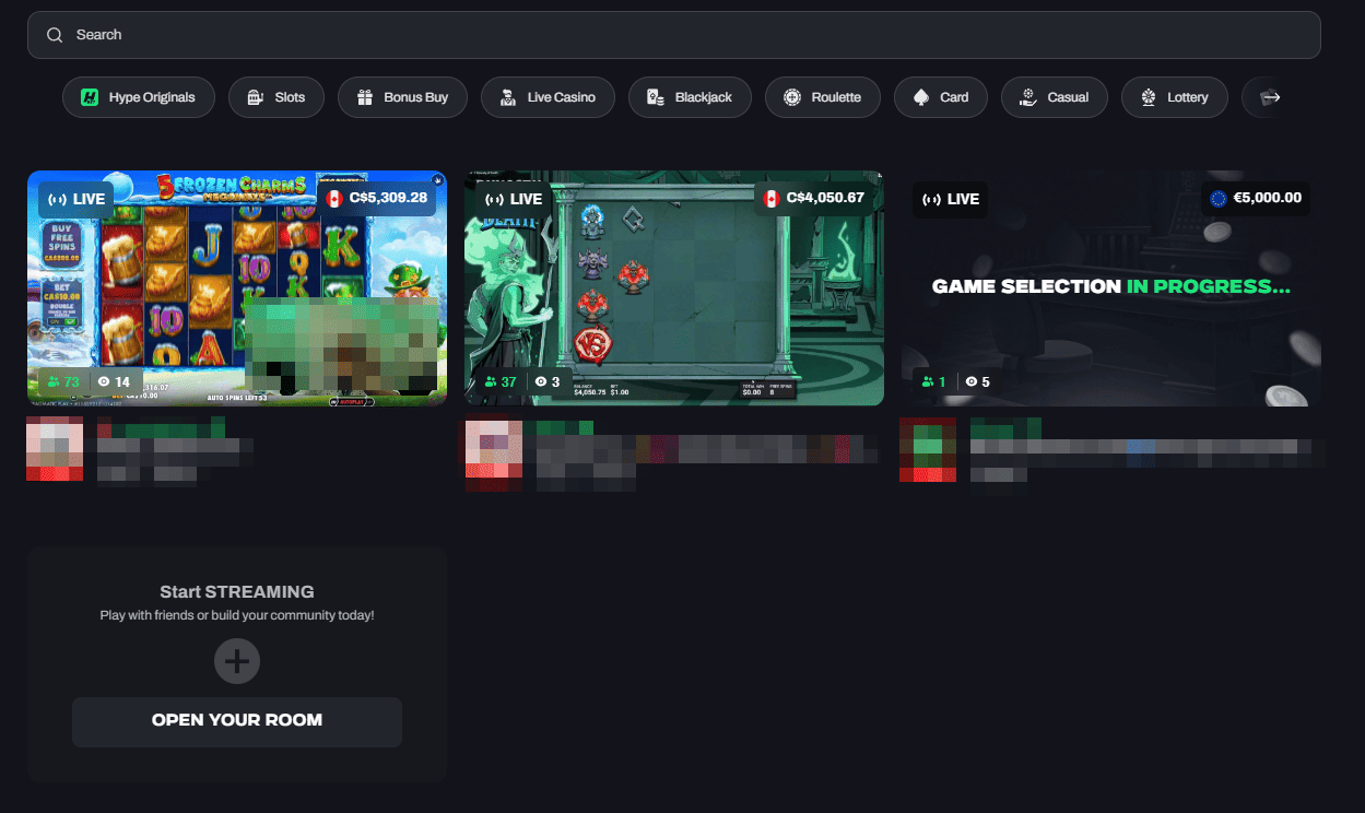 Hype.Bet Multiplayer Room