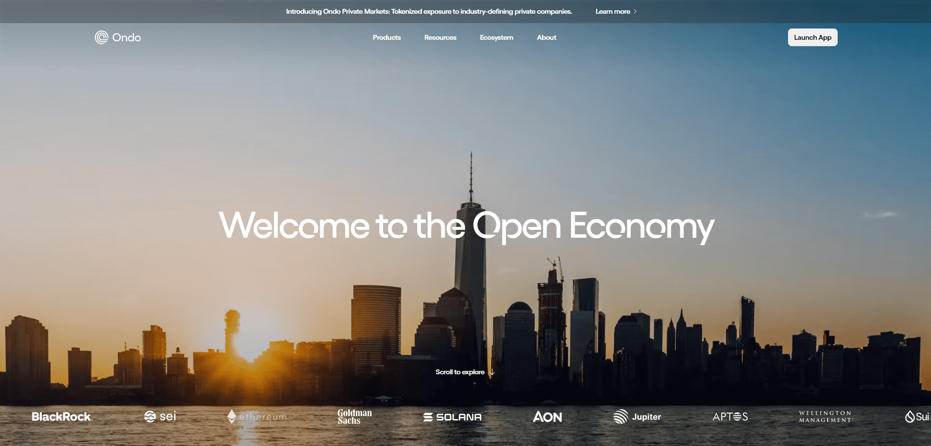 Ondo Finance Website